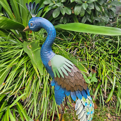 Handcrafted Metal Peacock