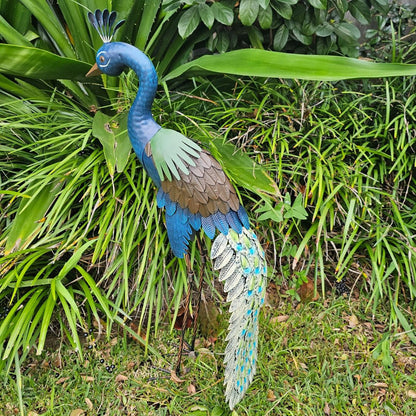 Handcrafted Metal Peacock