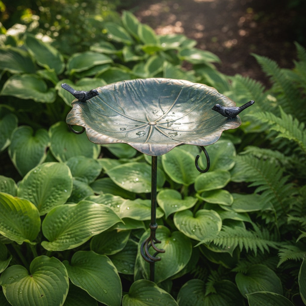 Flower Bird Feeder on Garden Stake