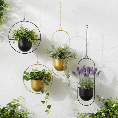 Contemporary Metal Hanging Planter