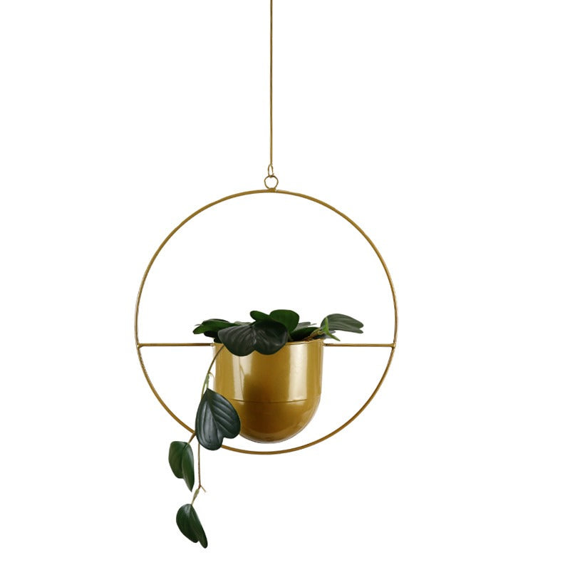 Circle Metal Hanging Planter