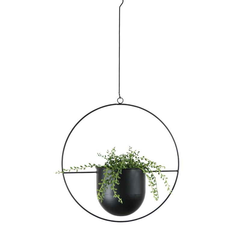 Circle Metal Hanging Planter