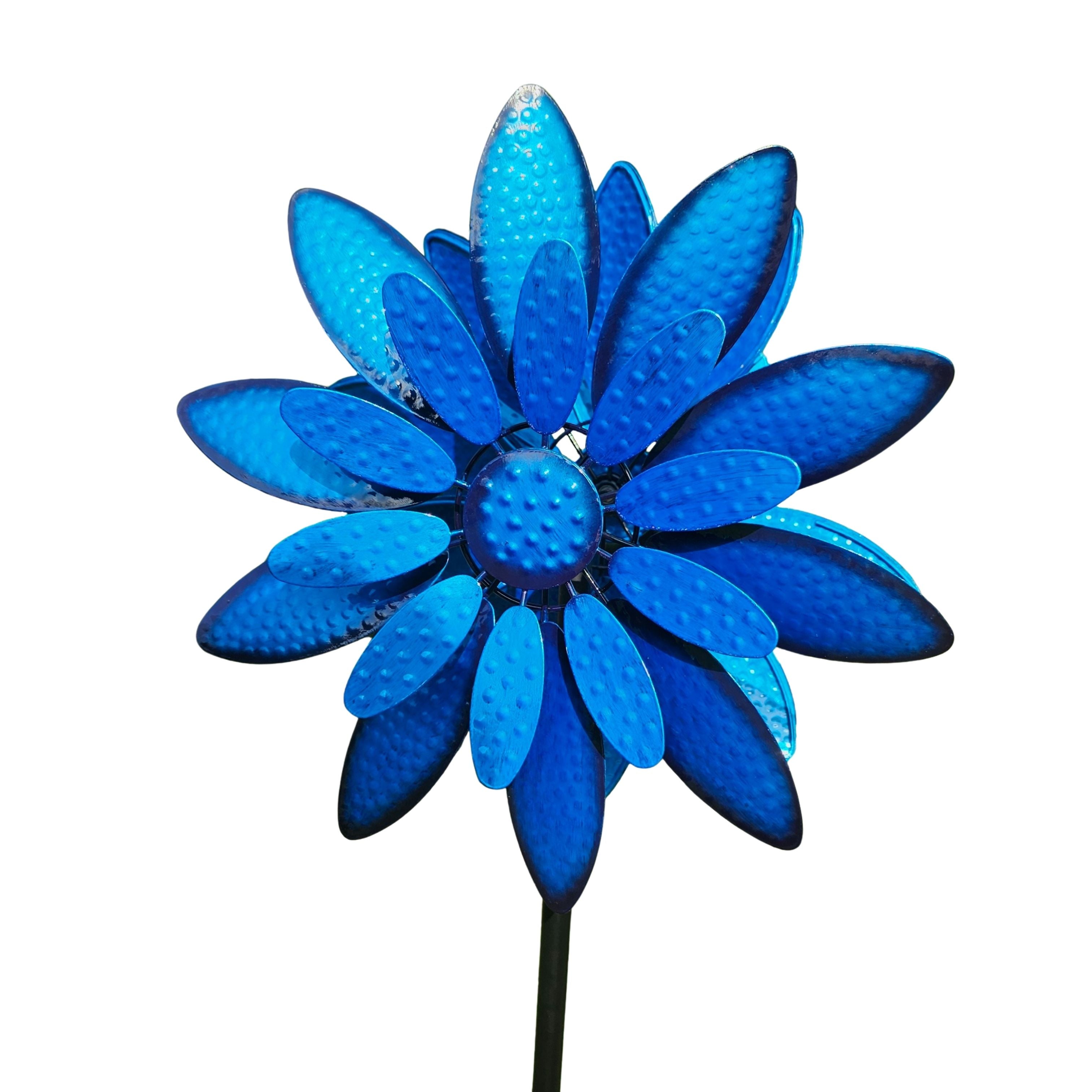 Sapphire Sunburst Garden Windspinner