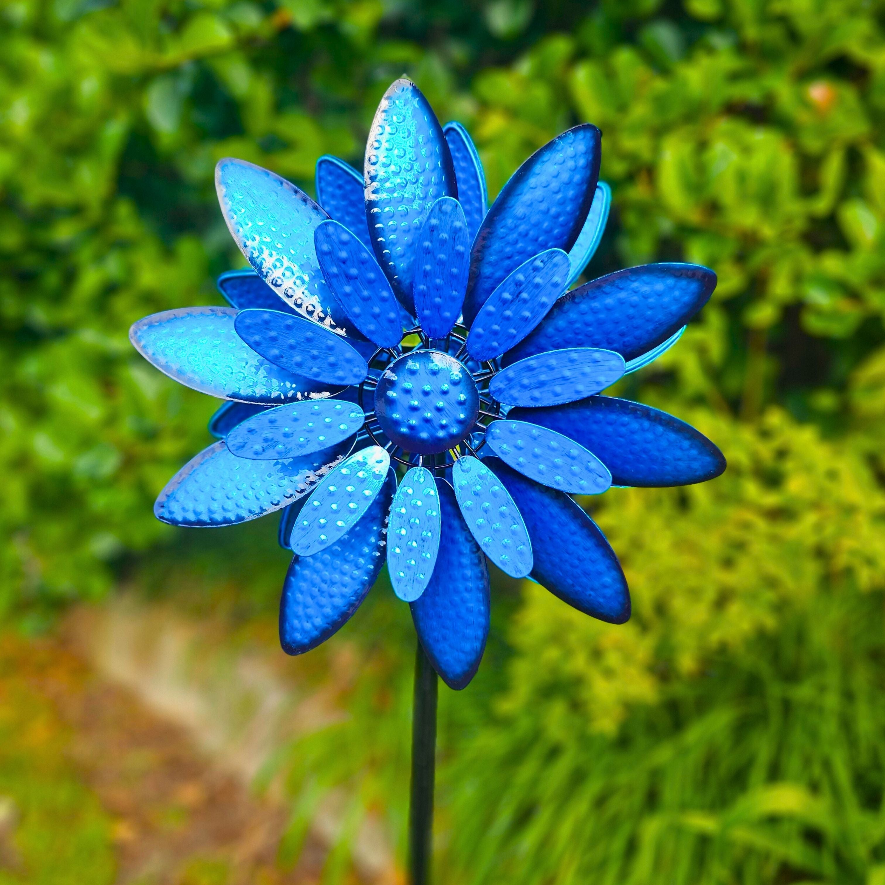 Sapphire Sunburst Garden Windspinner
