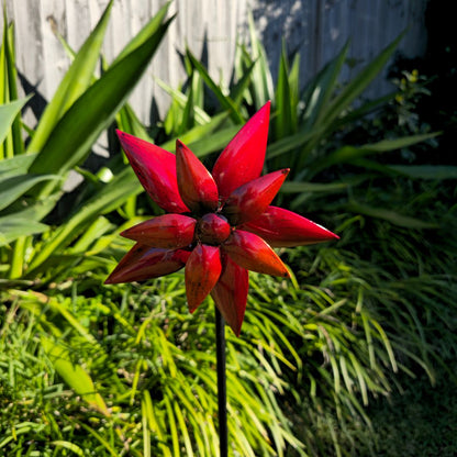 Red Flower Windspinner