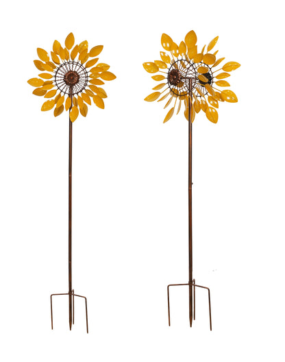 GOLDEN SUNSHINE SUNFLOWER WINDSPINNER