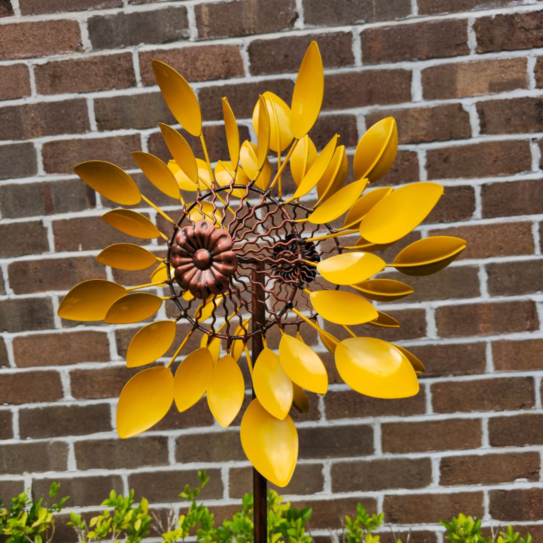 GOLDEN SUNSHINE SUNFLOWER WINDSPINNER
