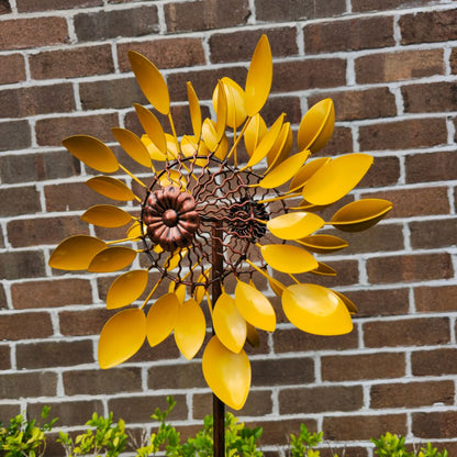 GOLDEN SUNSHINE SUNFLOWER WINDSPINNER