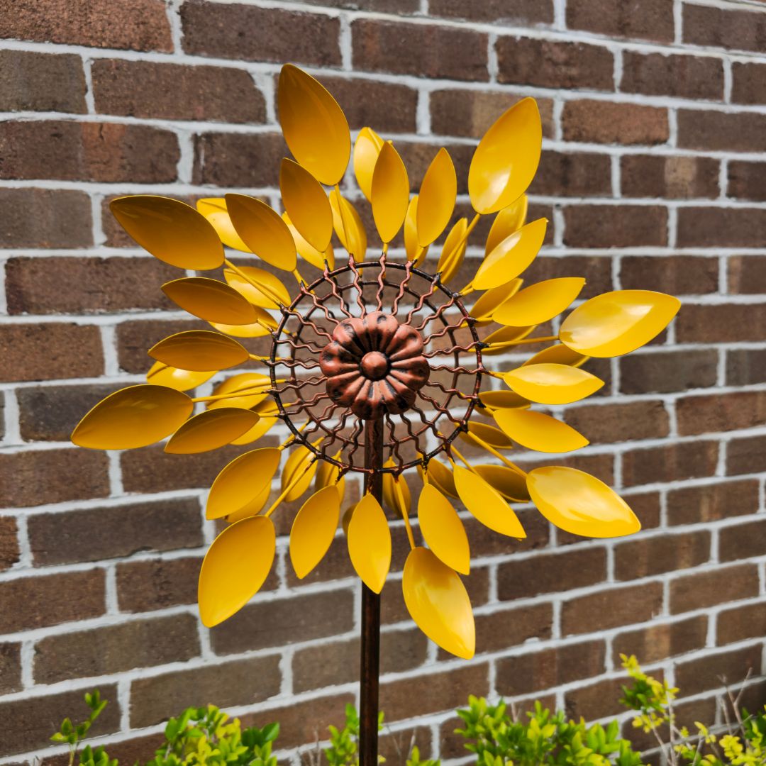 GOLDEN SUNSHINE SUNFLOWER WINDSPINNER