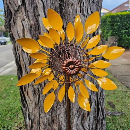 GOLDEN SUNSHINE SUNFLOWER WINDSPINNER