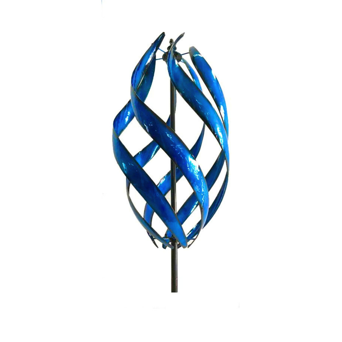 Cobalt Helix Garden Windspinner
