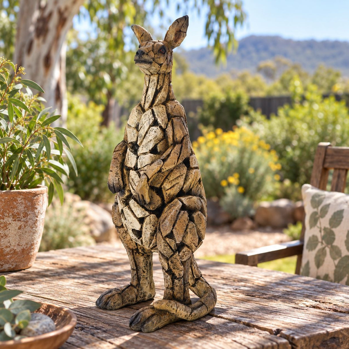 Kangaroo Resin Garden Figurine