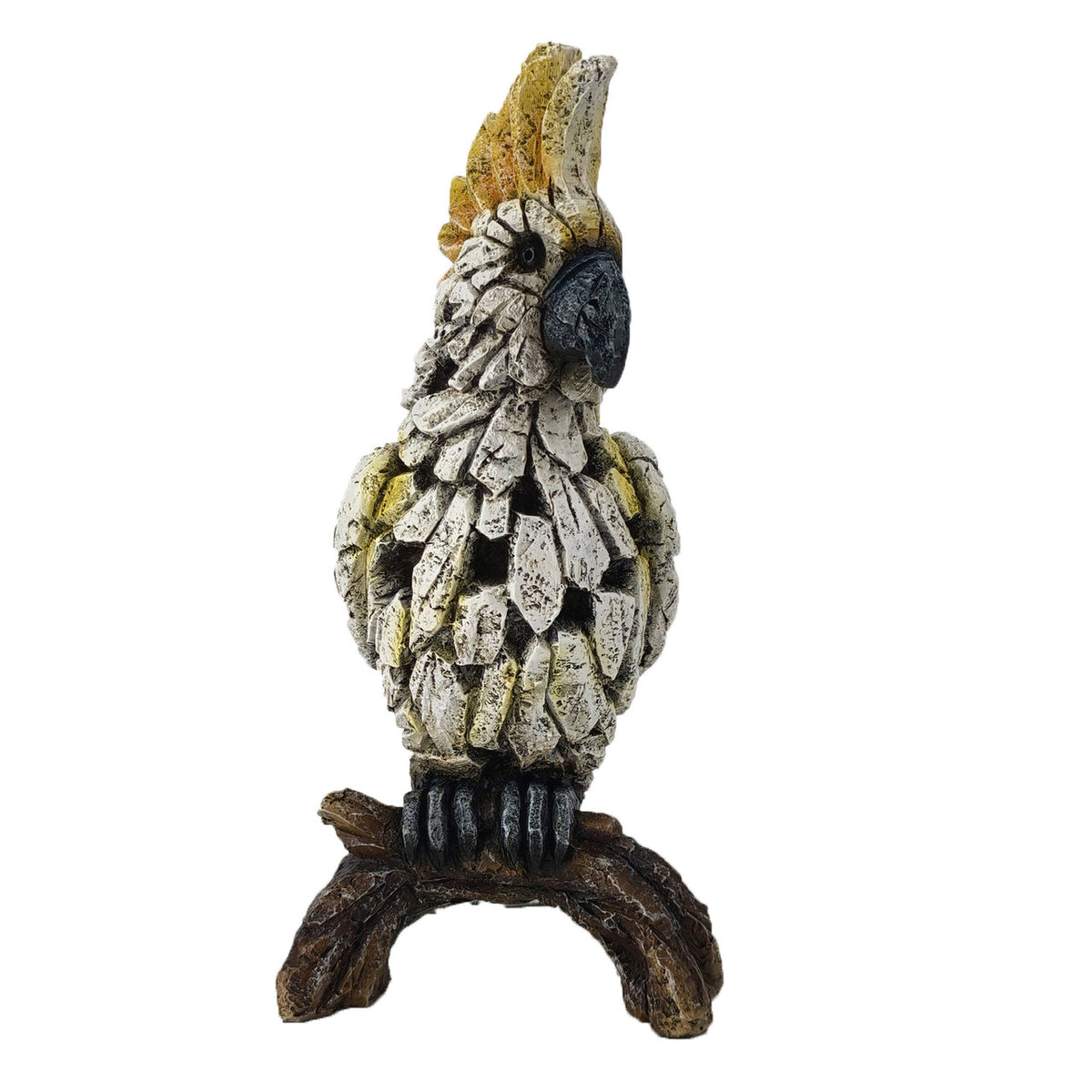 Feathered Cockatoo Resin Garden Ornament