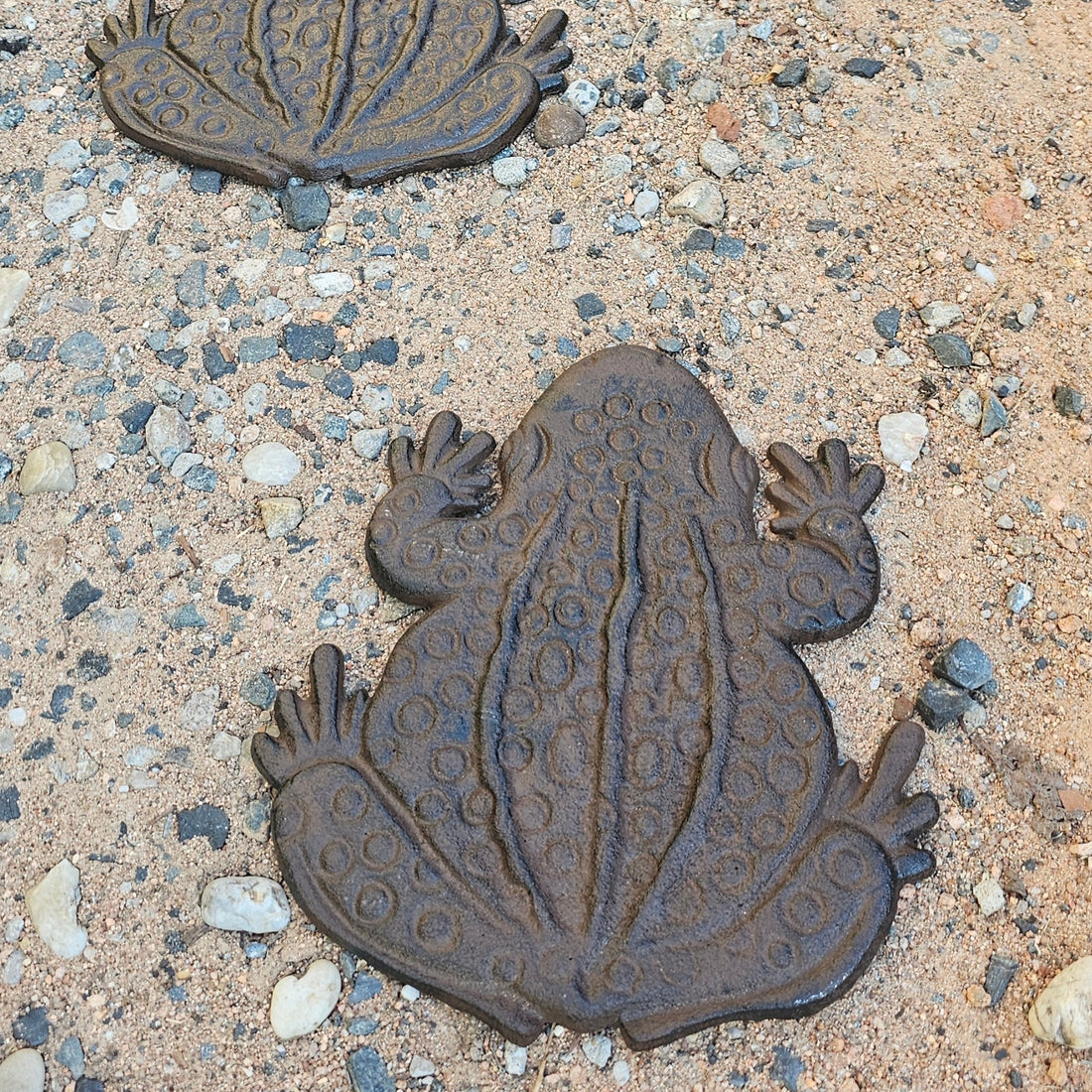 Cast Iron Frog Garden Stepping Stone