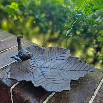Leaf Plate Cast Iron Decor