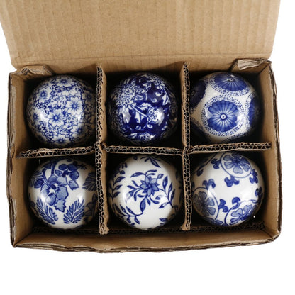 Handcrafted Ceramic Blue Decorative Balls
