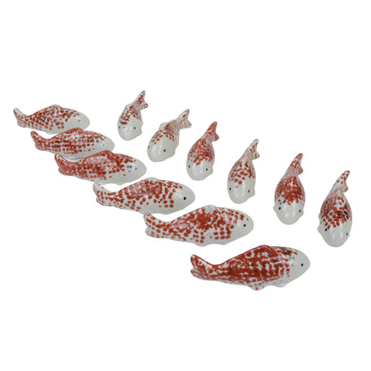 Red Koi Fish Ceramic Figurine