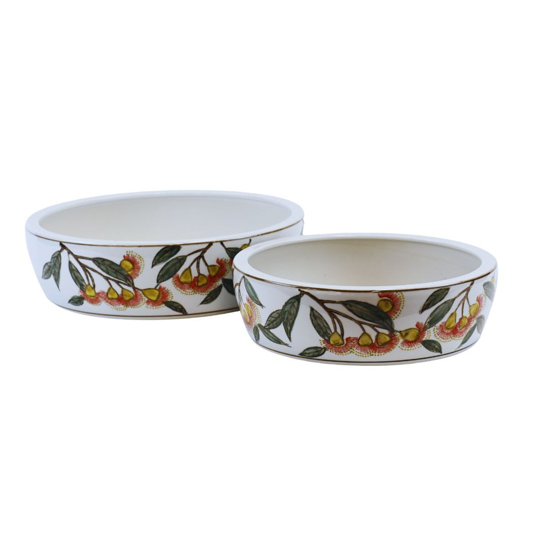 Hand painted bowl - silver princess - set of 2