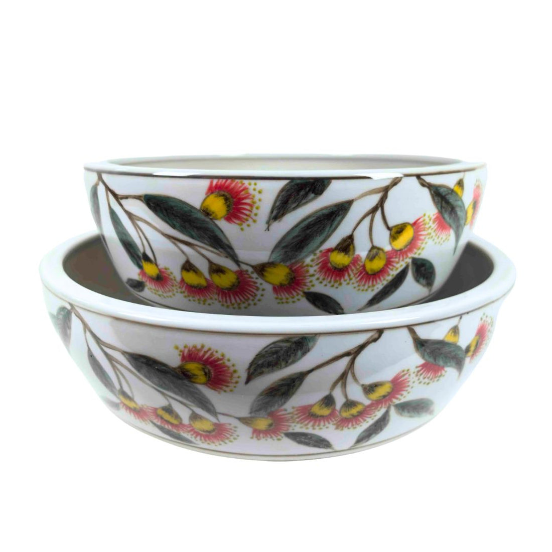 Hand painted bowl - silver princess - set of 2