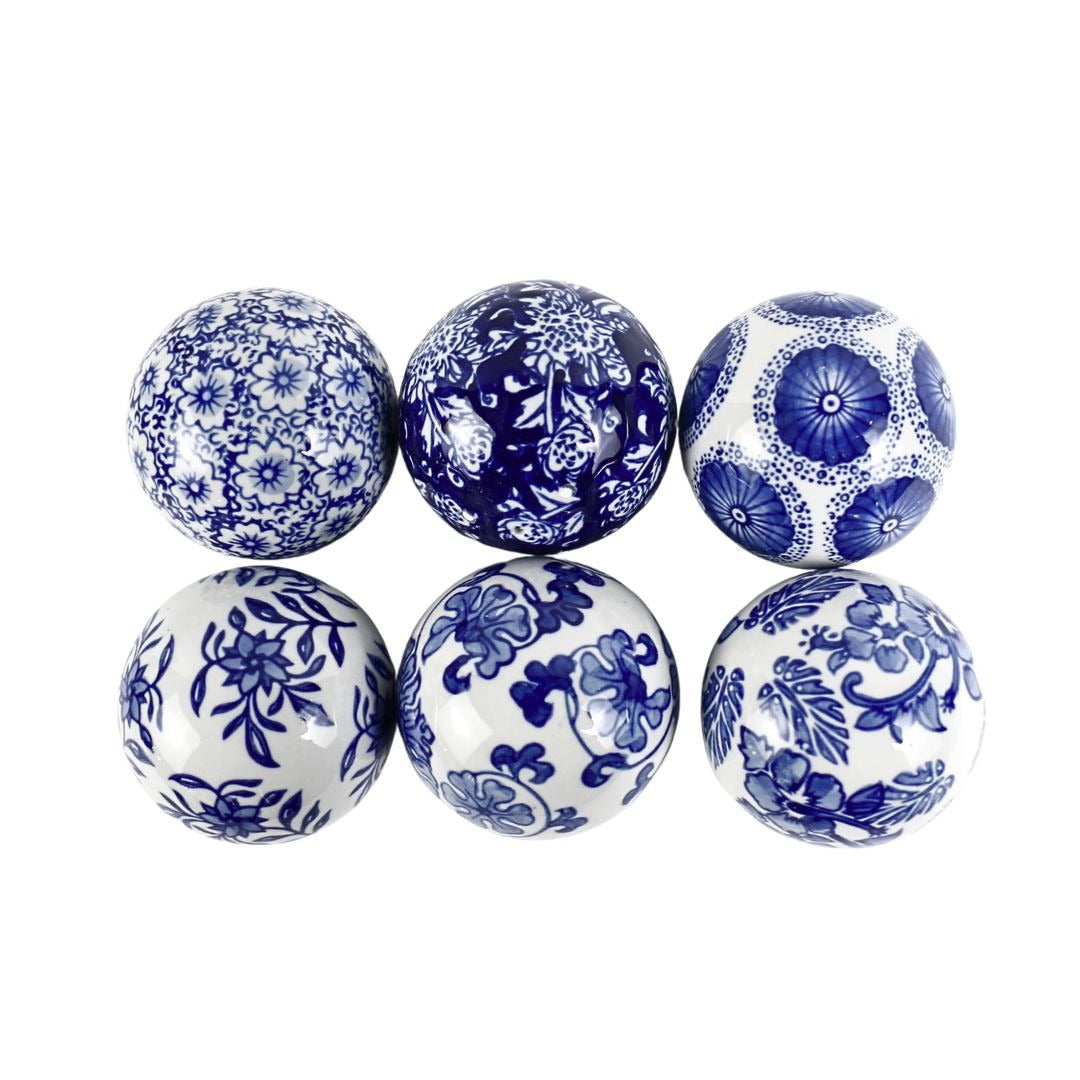 Handcrafted Ceramic Blue Decorative Balls