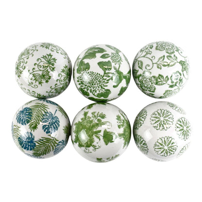 Handcrafted Ceramic Green Decorative Balls