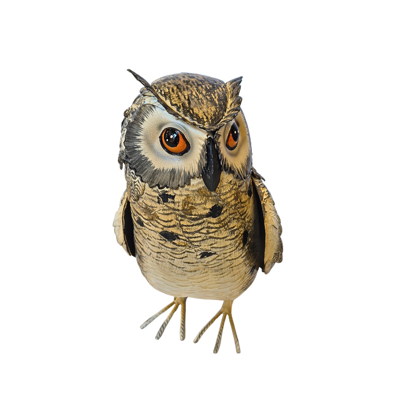 Metal Owl Garden Figurine