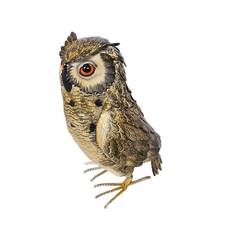 Metal Owl Garden Figurine
