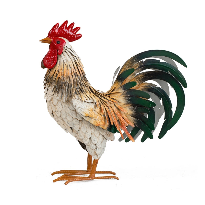 Farmhouse Metal Rooster Garden Ornament