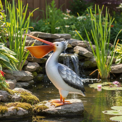 Hand-Painted Metal Pelican Ornament