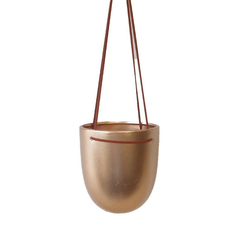 Handcrafted Ceramic Rose Gold Hanging Planter