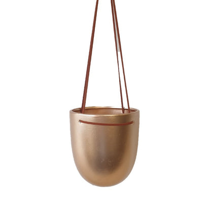 Handcrafted Ceramic Rose Gold Hanging Planter
