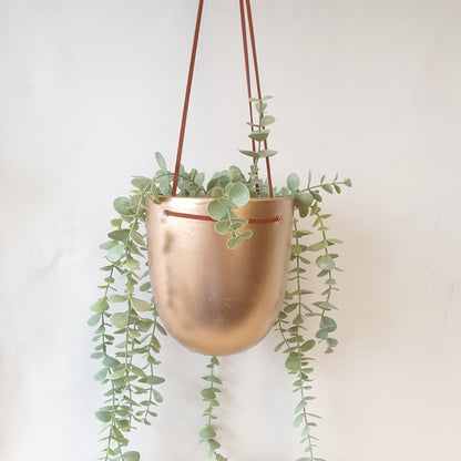 Handcrafted Ceramic Rose Gold Hanging Planter
