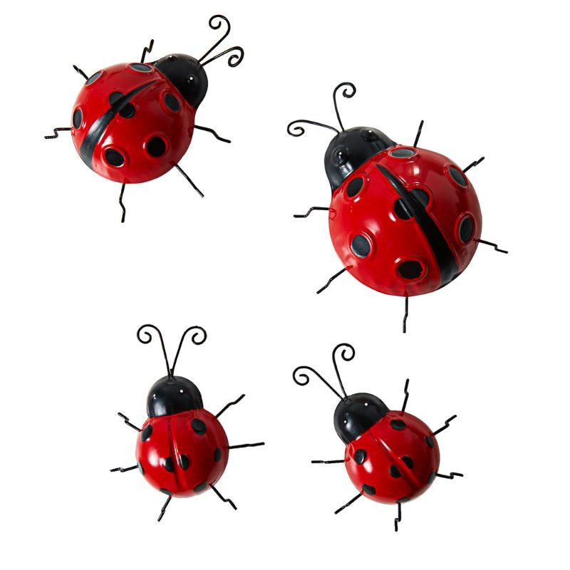 Metal Ladybird Garden Set