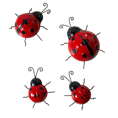 Metal Ladybird Garden Set