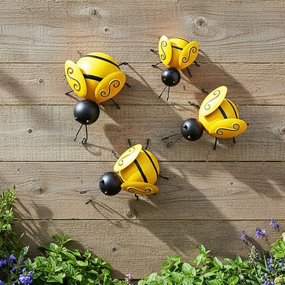 Metal Bee Garden Decor Set