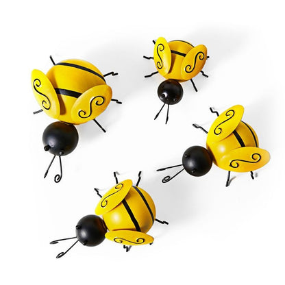 Metal Bee Garden Decor Set