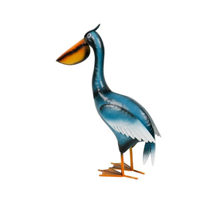 Elegant Metal Pelican Sculpture