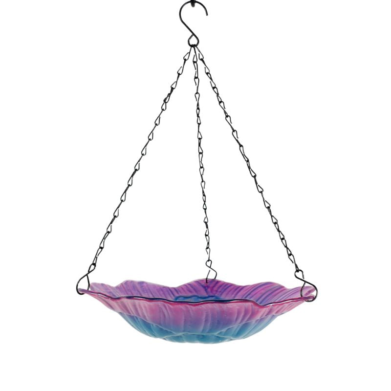 Hanging Glass Flower Bird Feeder