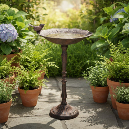 Vintage Metal Bird Bath