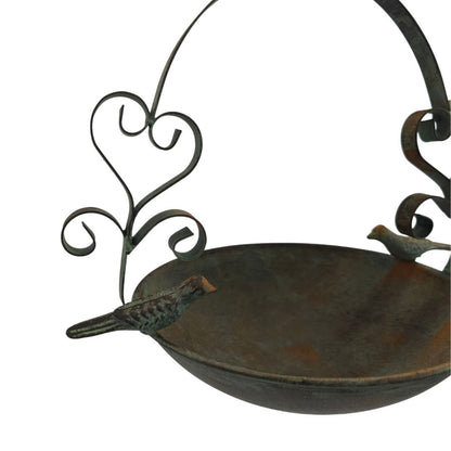 Vintage Hanging Metal Bird Feeder