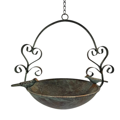 Vintage Hanging Metal Bird Feeder