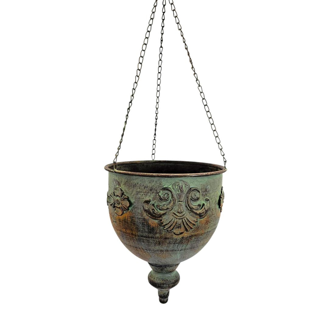 Vintage Metal Hanging Urn Planter