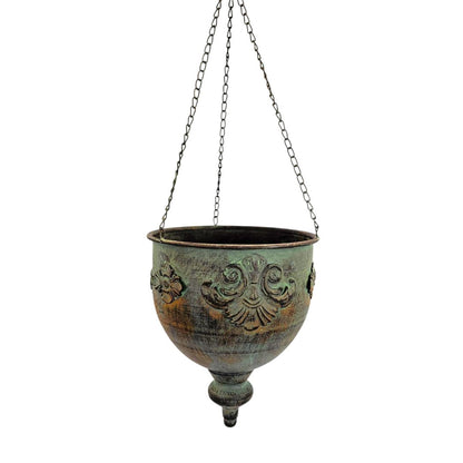 Vintage Metal Hanging Urn Planter