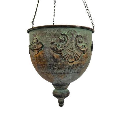 Vintage Metal Hanging Urn Planter