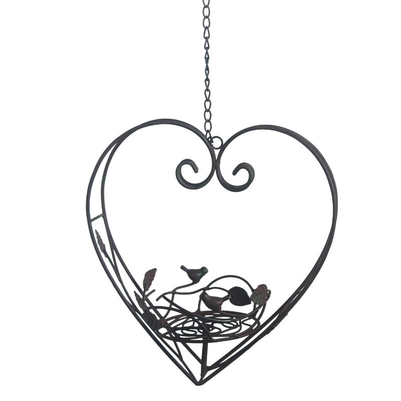 Heart Nest Hanging Metal Planter