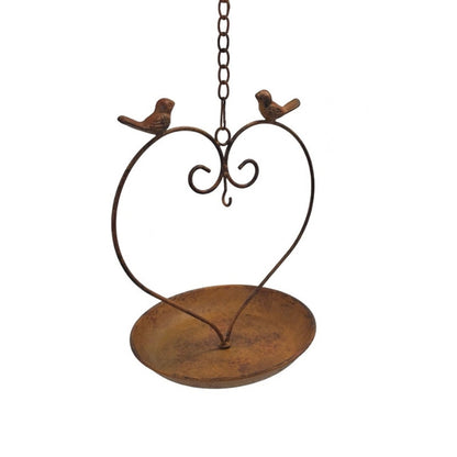 Songbird Heart Hanging Metal Bird Feeder
