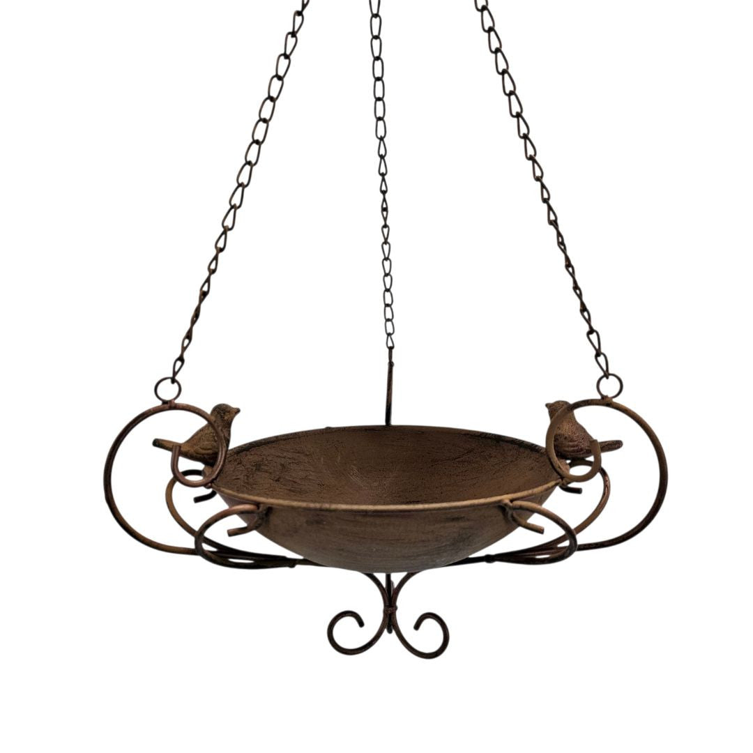 Rustic Hanging Metal Bird Feeder