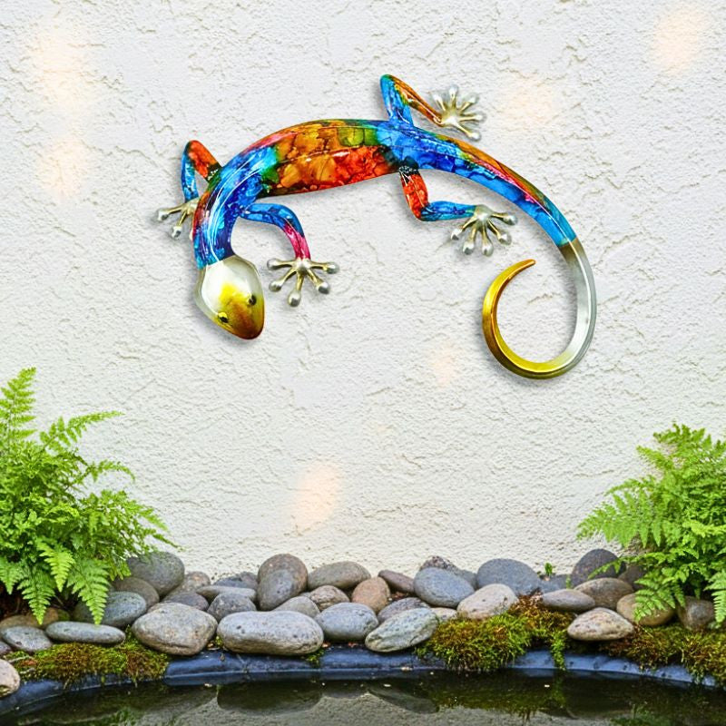 Tropical Sunset Gecko Wall Art