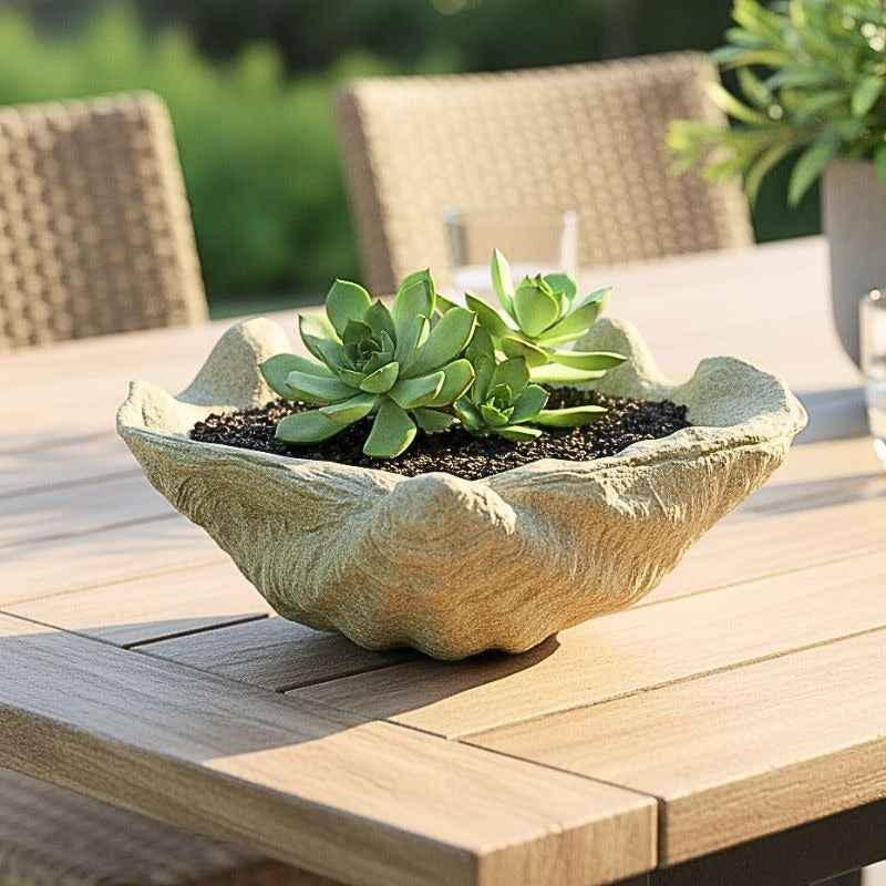 Coastal Clam Shell Garden Planter