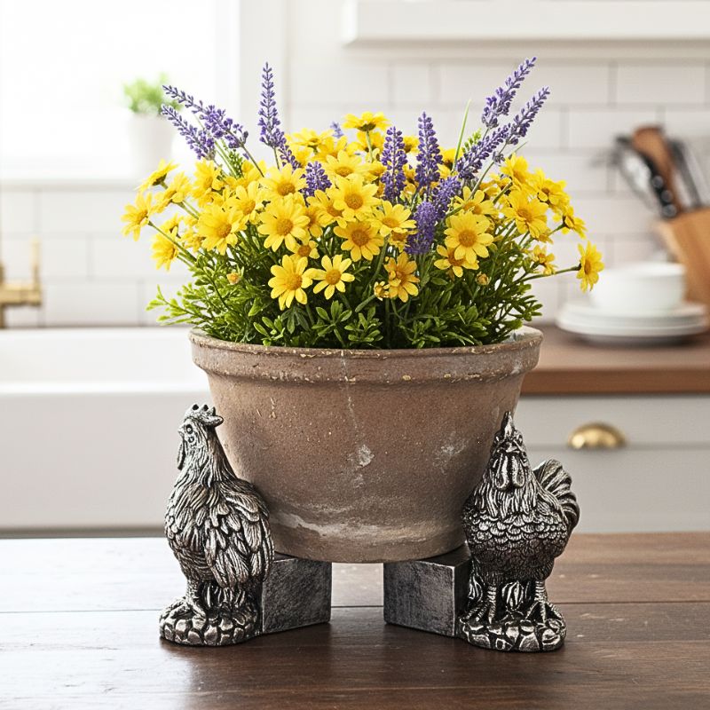Proud Rooster Pot Feet Planter Risers